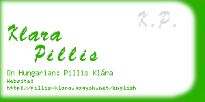 klara pillis business card